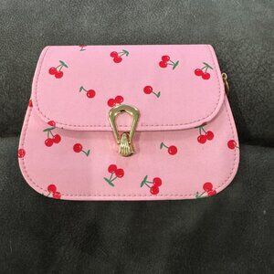 Pink Cherry Cloth Crossbody NWT
